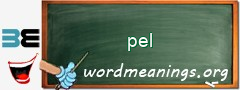 WordMeaning blackboard for pel